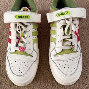 Adidas forum low the grinch unisex white, Green, and Red Sneakers